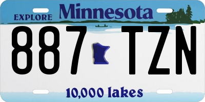 MN license plate 887TZN