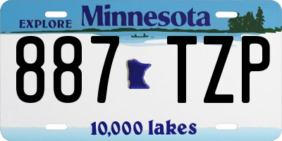MN license plate 887TZP