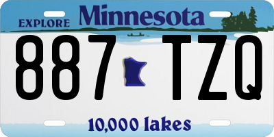 MN license plate 887TZQ