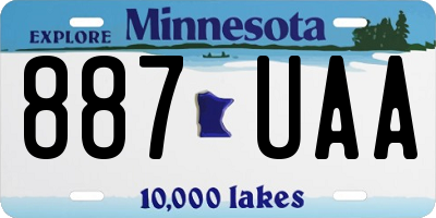 MN license plate 887UAA