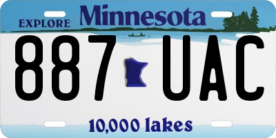 MN license plate 887UAC