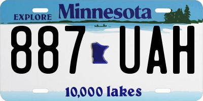 MN license plate 887UAH