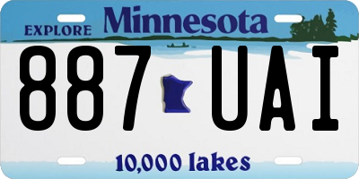 MN license plate 887UAI