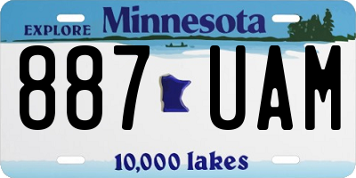 MN license plate 887UAM