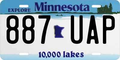 MN license plate 887UAP