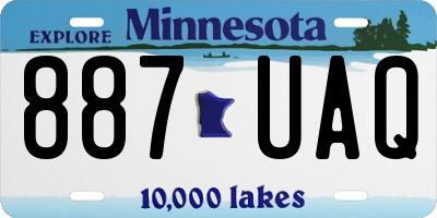 MN license plate 887UAQ