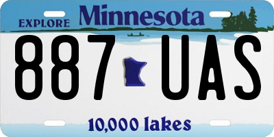 MN license plate 887UAS