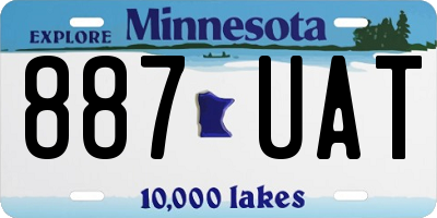 MN license plate 887UAT