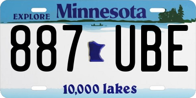 MN license plate 887UBE