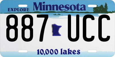 MN license plate 887UCC