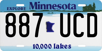 MN license plate 887UCD