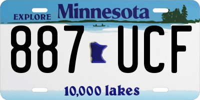 MN license plate 887UCF