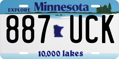 MN license plate 887UCK