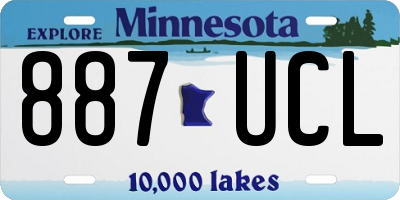 MN license plate 887UCL