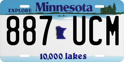 MN license plate 887UCM