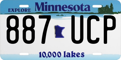 MN license plate 887UCP