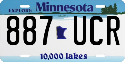 MN license plate 887UCR