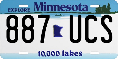 MN license plate 887UCS