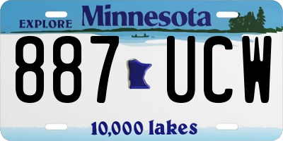 MN license plate 887UCW