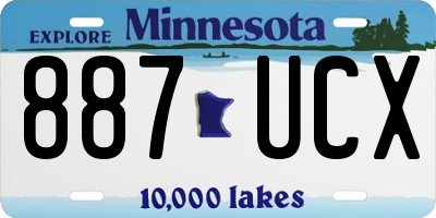 MN license plate 887UCX