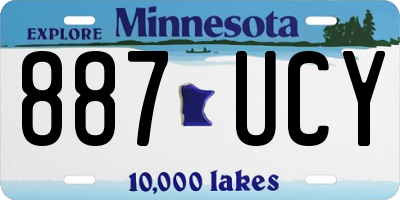 MN license plate 887UCY