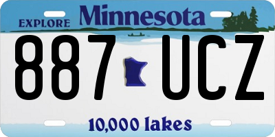 MN license plate 887UCZ