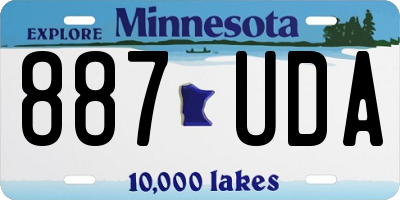 MN license plate 887UDA
