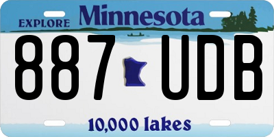 MN license plate 887UDB