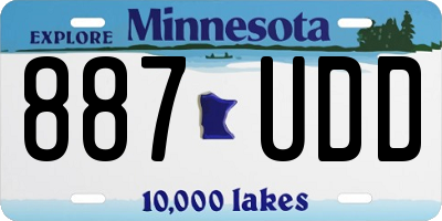 MN license plate 887UDD