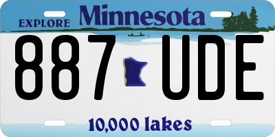 MN license plate 887UDE