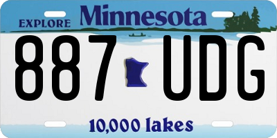 MN license plate 887UDG