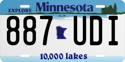 MN license plate 887UDI