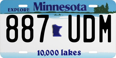 MN license plate 887UDM