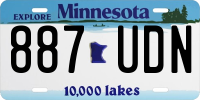 MN license plate 887UDN