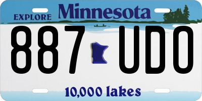 MN license plate 887UDO