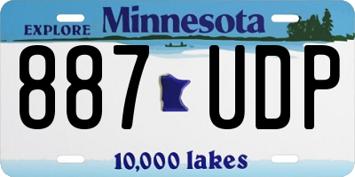 MN license plate 887UDP