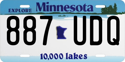 MN license plate 887UDQ