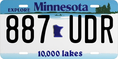 MN license plate 887UDR