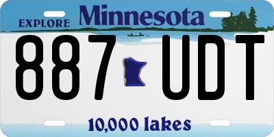 MN license plate 887UDT