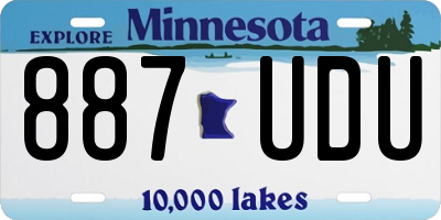 MN license plate 887UDU