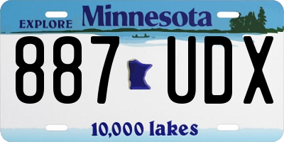 MN license plate 887UDX