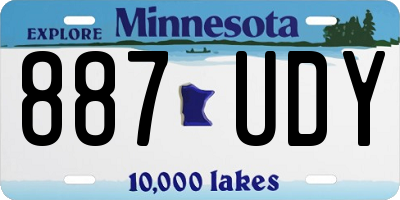 MN license plate 887UDY