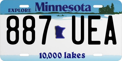 MN license plate 887UEA