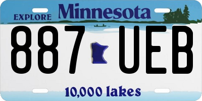 MN license plate 887UEB