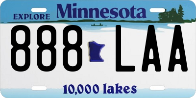 MN license plate 888LAA