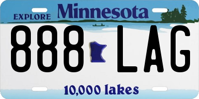 MN license plate 888LAG