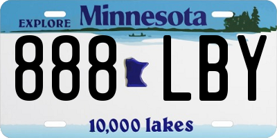 MN license plate 888LBY
