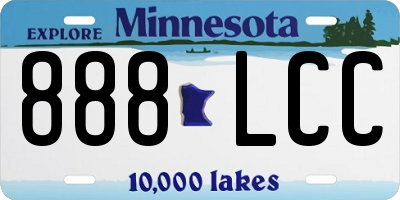 MN license plate 888LCC