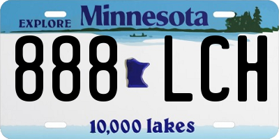 MN license plate 888LCH
