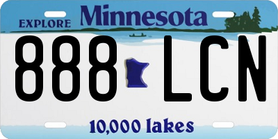 MN license plate 888LCN